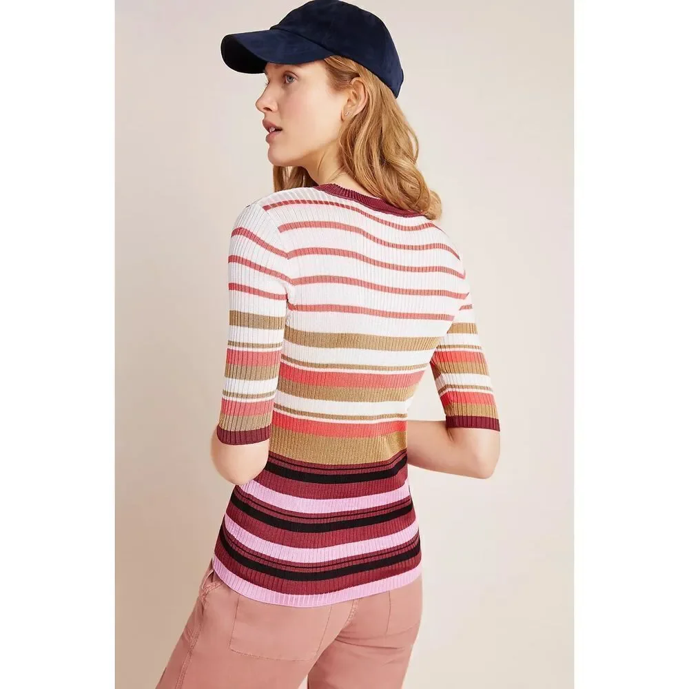 Anthropologie Scotch & Soda Anja Sweater‎ Striped  Tee XS